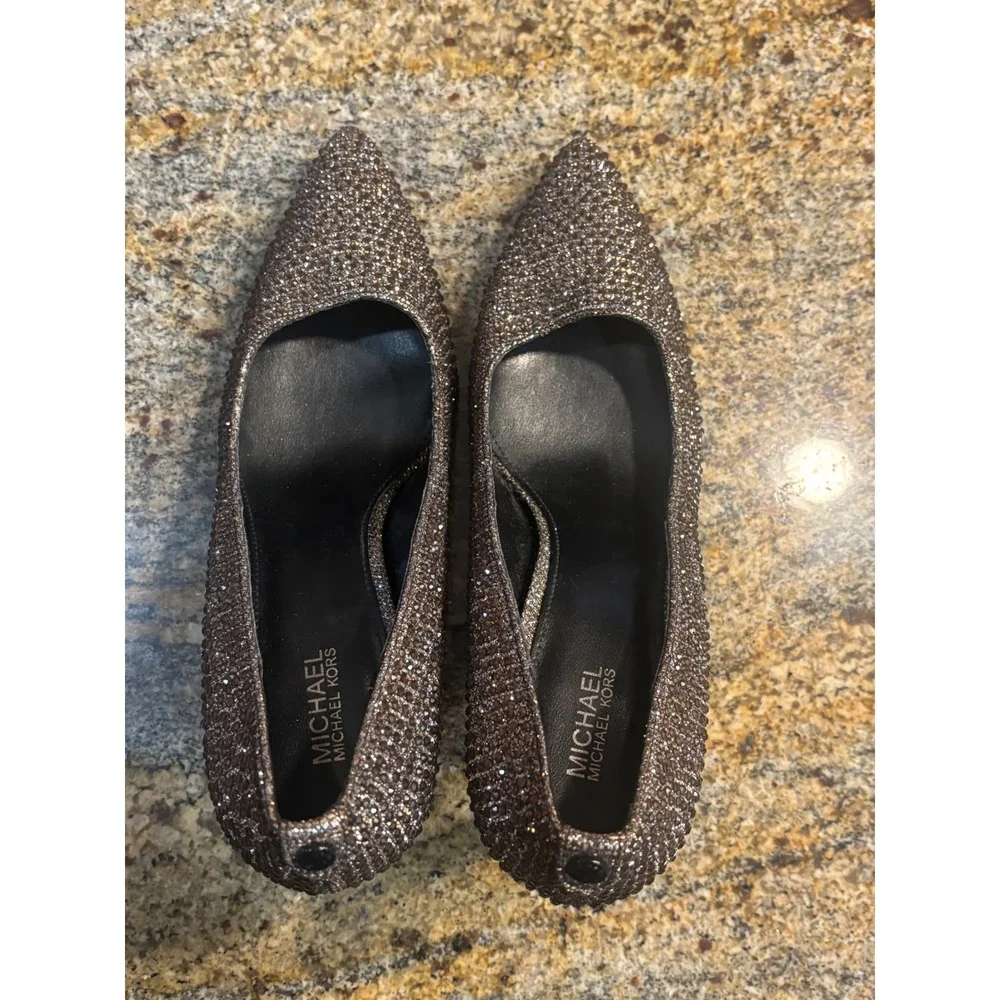 Michael Kors Womens Dorothy‎ Sparkle Glitter Stiletto Heels Pumps Shoes Size 8M